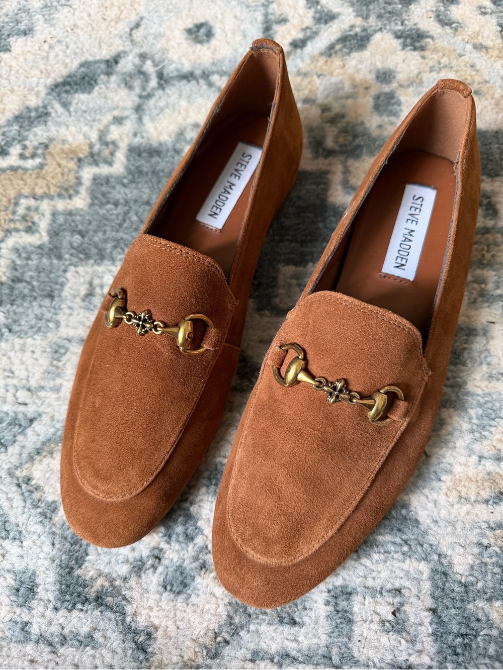 Women's Steve Madden Chestnut Suede Horsebit Grafton Loafer - Picture 2 of 4